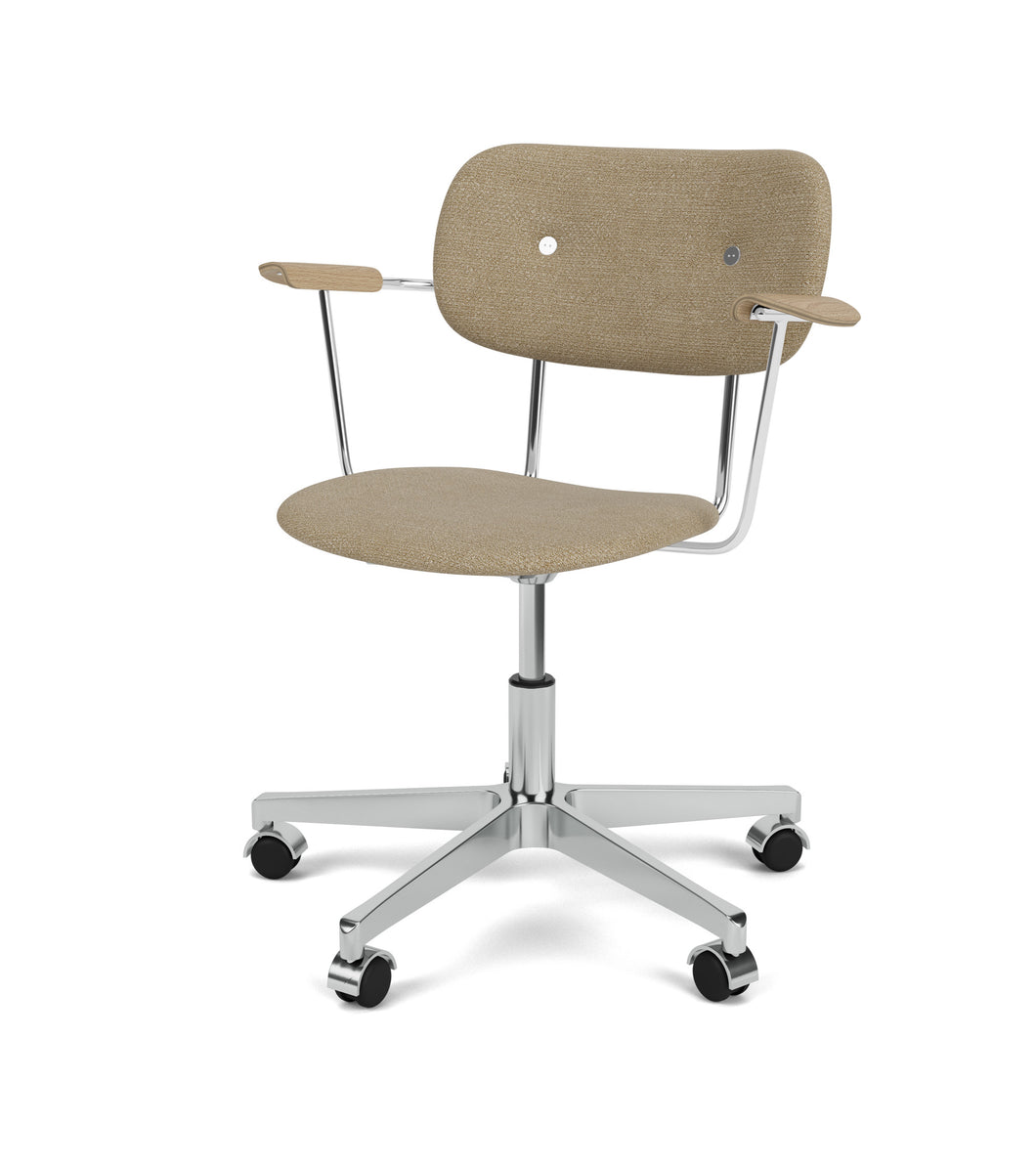 Co Task Chair, Fully Upholstered w. Armrest & Aluminium base