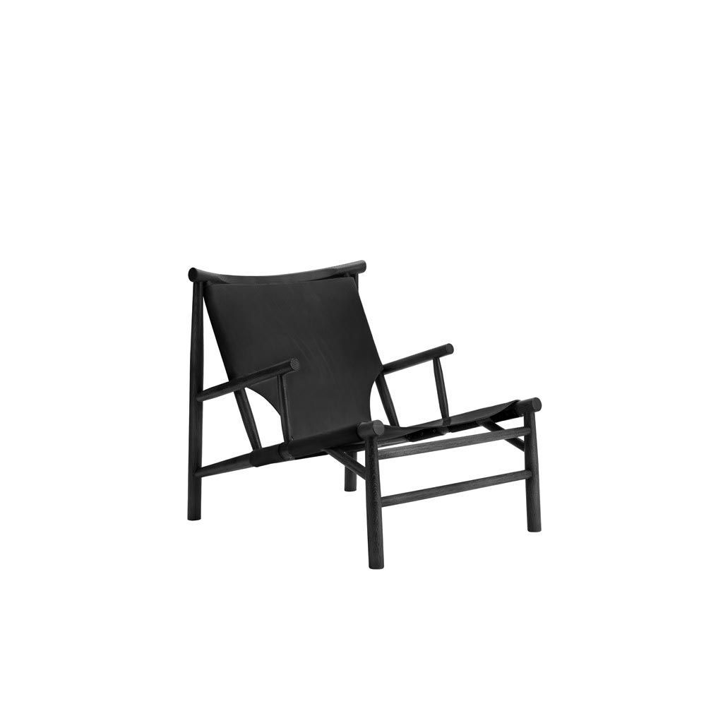 Samurai Lounge Chair in Sørensen Leather, Black