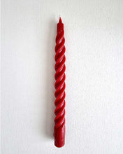 Load image into Gallery viewer, Spiral Candle - Coral Red
